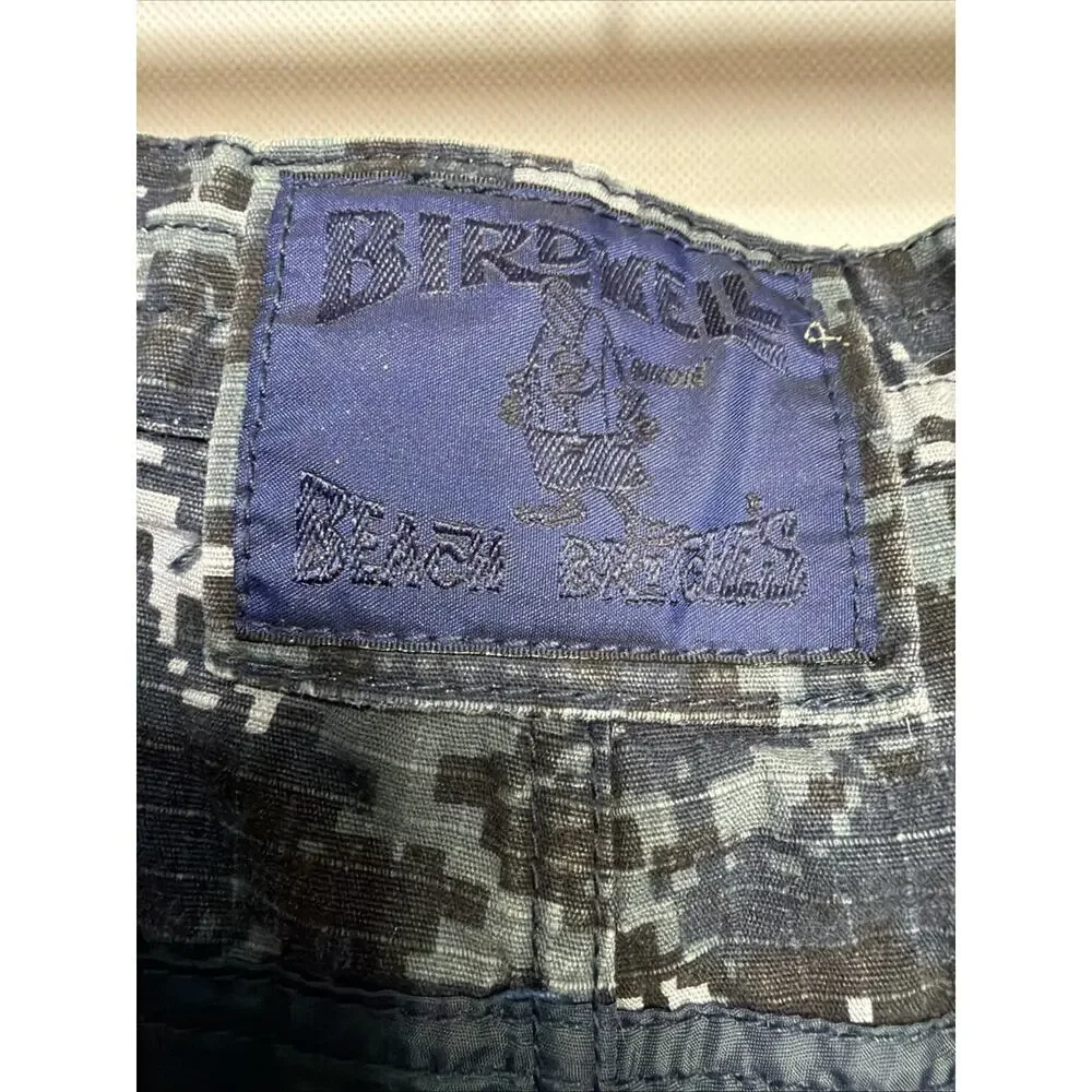 Birdwell Beach Britches Digital Camo Cargo Utility Shorts Size L Blue